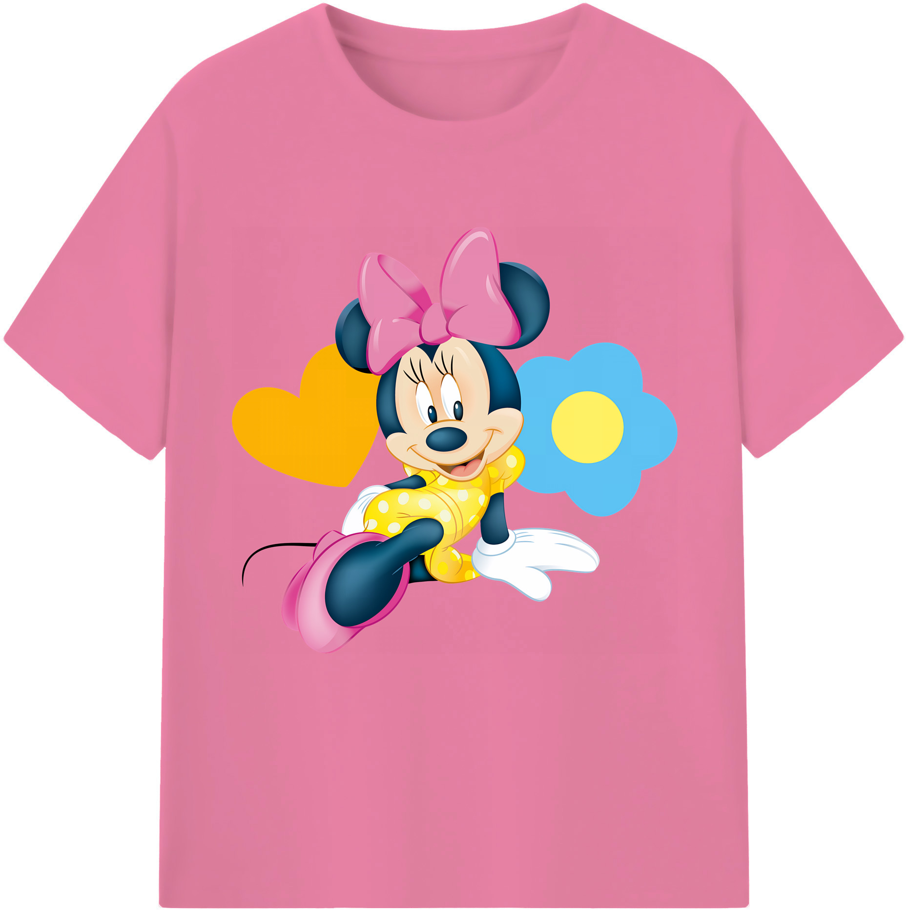 （画像用） ミッキーマウス Mickey Mouse 綿100％半袖Tシャツ（フロントプリント）